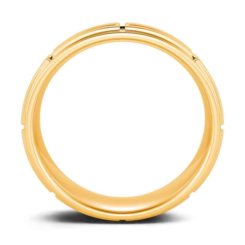 Jeulia Alliance pour homme Coupe Ronde Argent Sterling