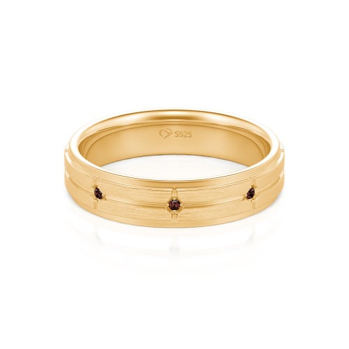 Jeulia Round Cut Men's Band