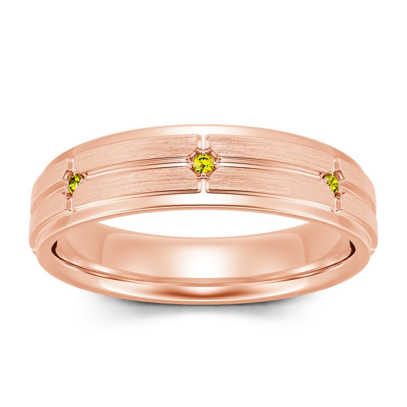 Jeulia Fedine di Fidanzamento 10K/14K/18K Oro Platino Taglio Rotondo per Uomo