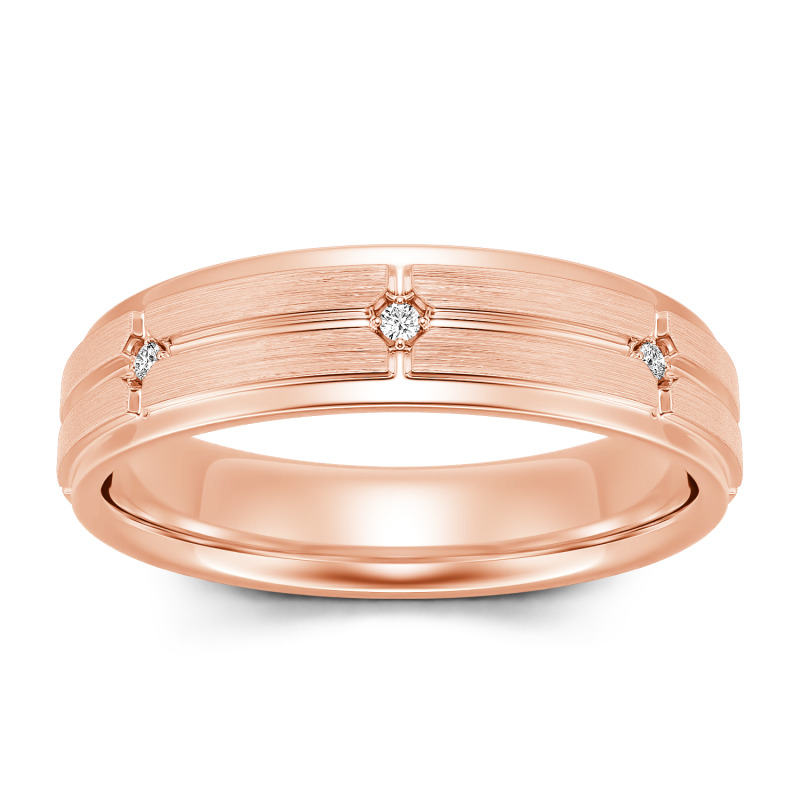 Jeulia Bague pour hommes 10K/14K/18K Or Platine Moissanite Alliance Coupe Ronde