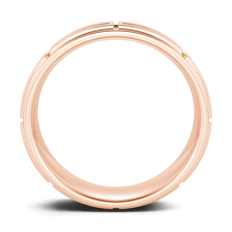 Jeulia Fedine di Fidanzamento 10K/14K/18K Oro Platino Taglio Rotondo per Uomo