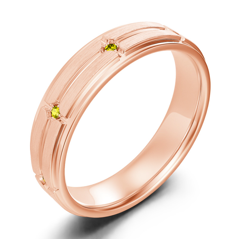 Jeulia Fedine di Fidanzamento 10K/14K/18K Oro Platino Taglio Rotondo per Uomo