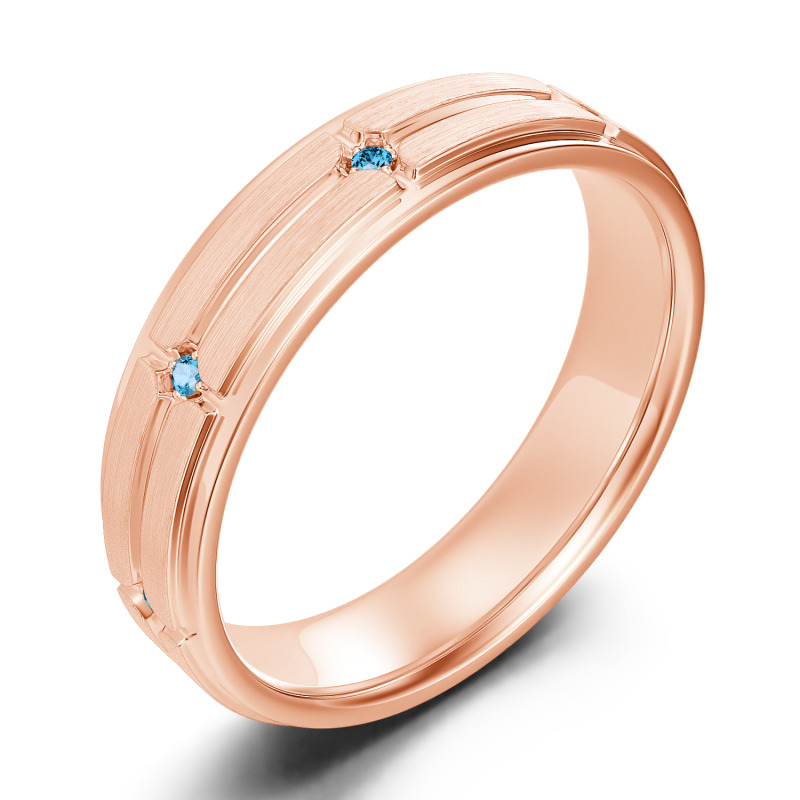 Jeulia Bague pour hommes 10K/14K/18K Or Platine Moissanite Alliance Coupe Ronde