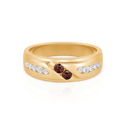 Jeulia Round Cut Sterling Silver Men's Band