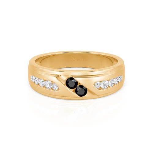Jeulia Round Cut Sterling Silver Men's Band