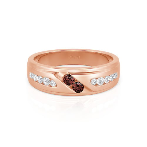 Jeulia Round Cut Sterling Silver Men's Band