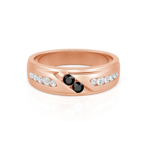 Jeulia Round Cut Sterling Silver Men's Band