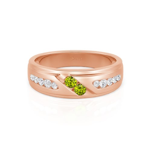 Jeulia Round Cut Sterling Silver Men's Band
