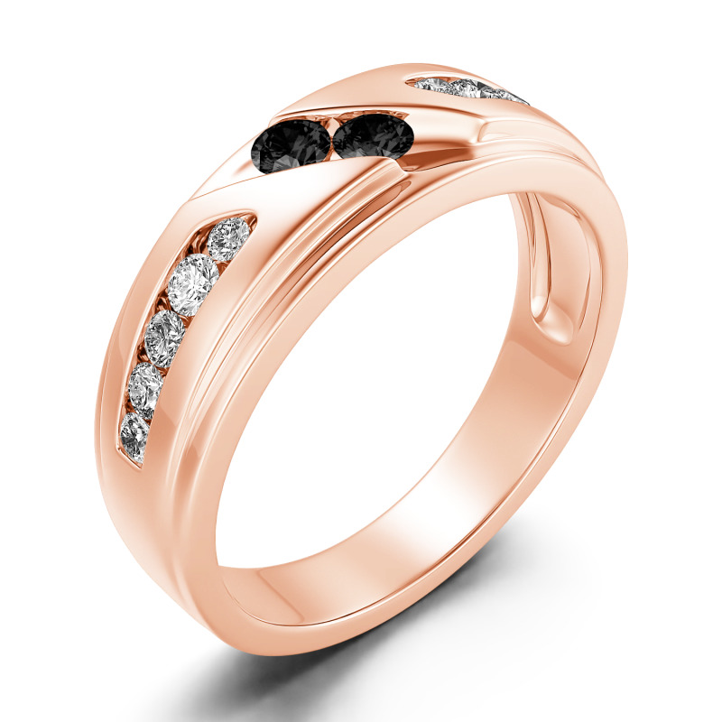 Jeulia Moissanite 10K/14K/18K Guld Platina Rundslipad Vigselring För Herr Bandring