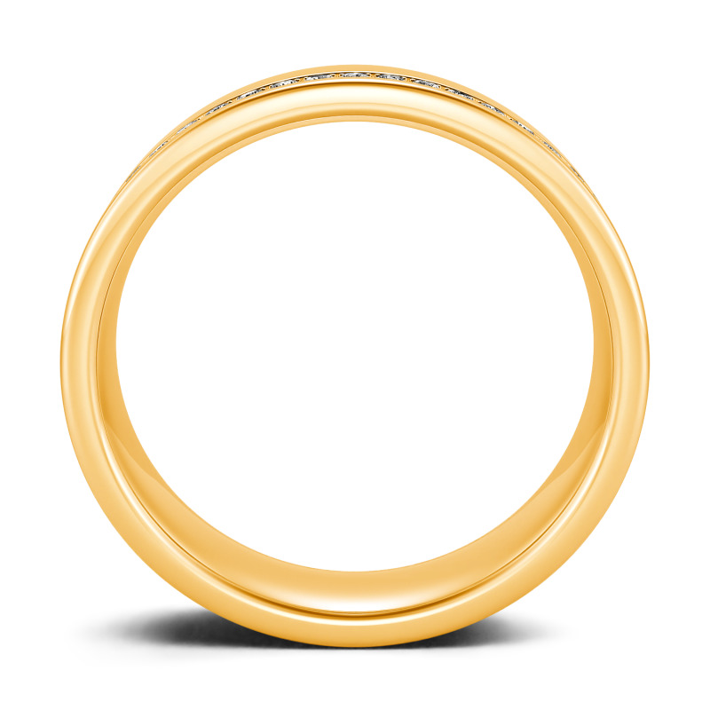 Jeulia Alliance pour homme Coupe Ronde Argent Sterling