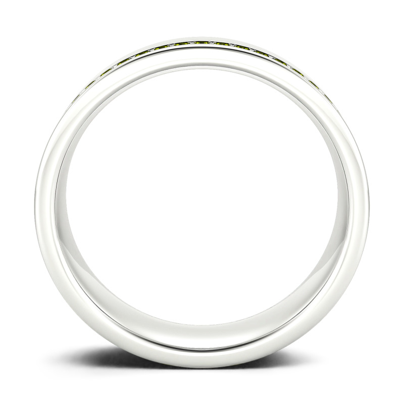 Jeulia Anillo 10K/14K/18K oro blanco de hombre de compromiso con corte redondo
