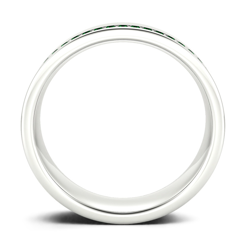 Jeulia 10K/14K/18K Gold Platinum Round Cut Men's Band