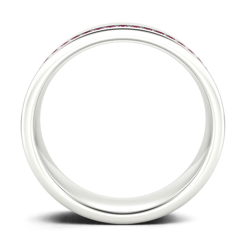 Jeulia 10K/14K/18K Gold Platinum Round Cut Men's Band