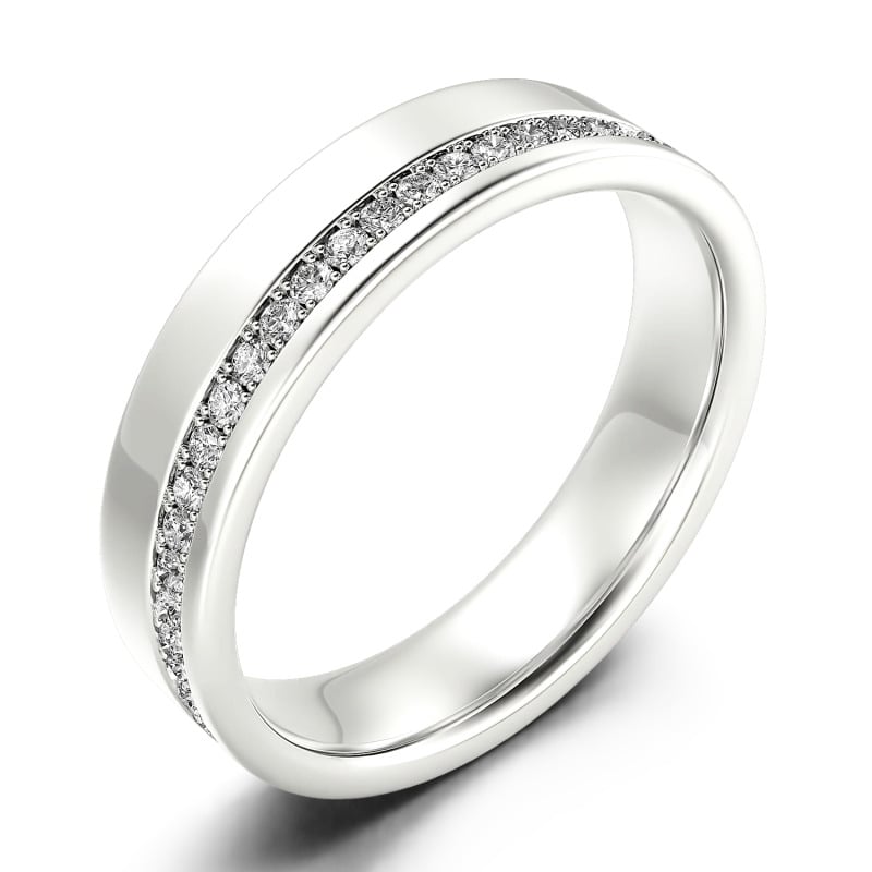 White Gold Wedding Ring for Men