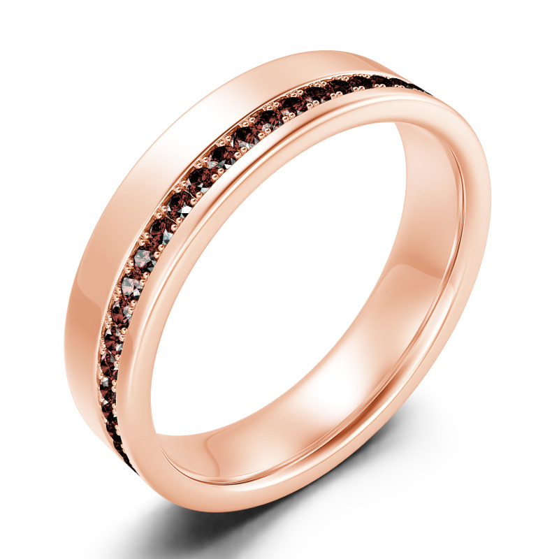 Jeulia ゴールド プラチナ 10K 14K 18K ラウンドカット メンズ リング