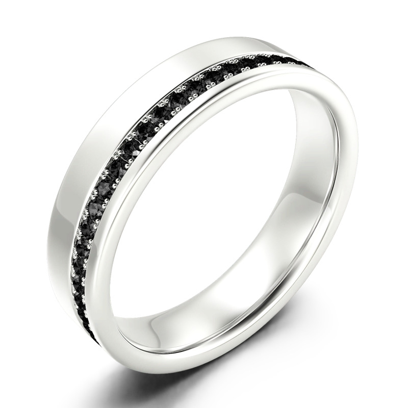 Jeulia Moissanite 10K/14K/18K Guld Platina Rundslipad Vigselring För Herr Bandring