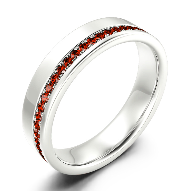 Jeulia Moissanite 10K/14K/18K Guld Platina Rundslipad Vigselring För Herr Bandring
