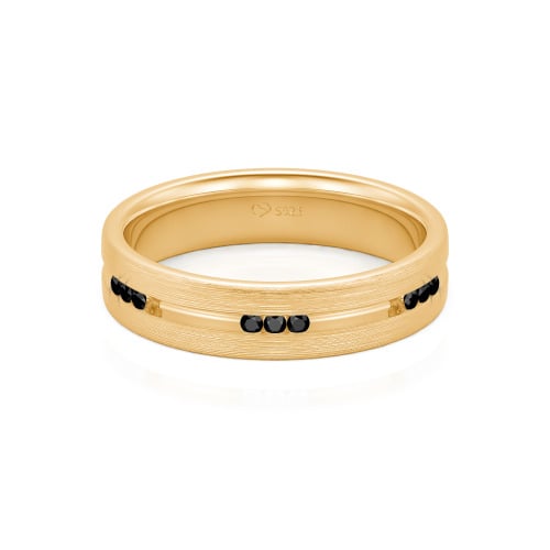 Jeulia Round Cut Sterling Silver Men's Band