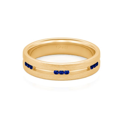Jeulia Round Cut Sterling Silver Men's Band