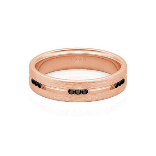 Jeulia Round Cut Sterling Silver Men's Band