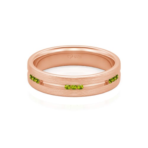 Jeulia Round Cut Sterling Silver Men's Band