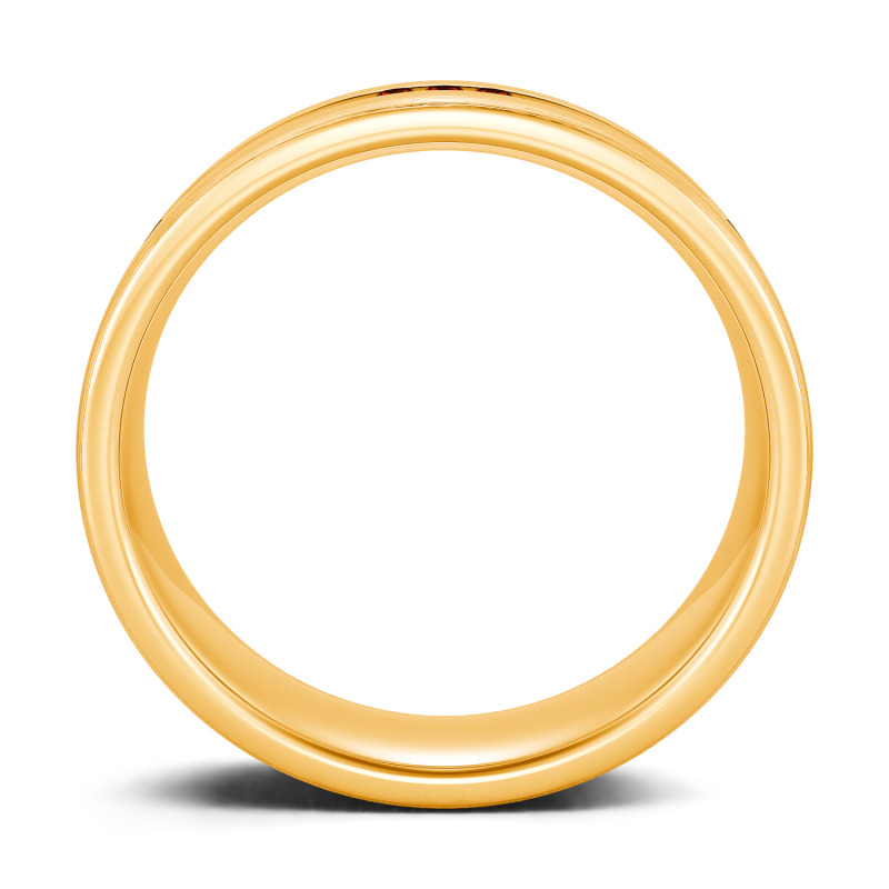 Jeulia Round Cut Sterling Silver Men's Band