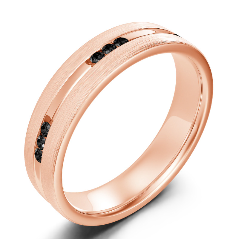 Jeulia Fedine di Fidanzamento con 10K/14K/18K Oro Platino Taglio Rotondo per Uomo