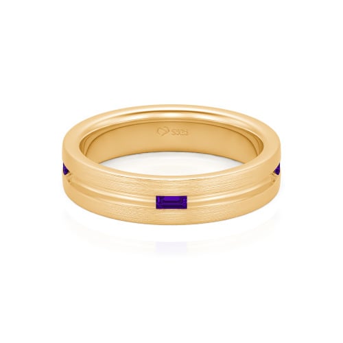 Jeulia Emerald Cut Men's Band
