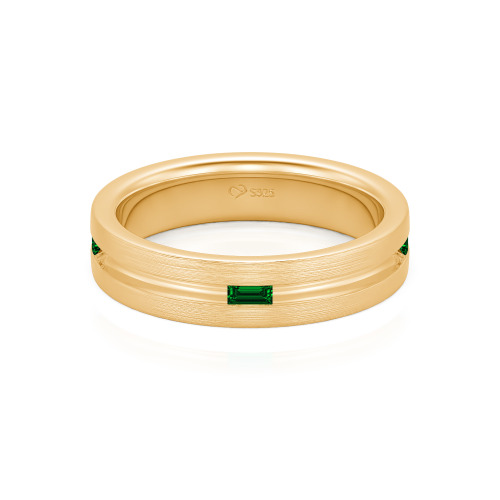Jeulia Emerald Cut Men's Band
