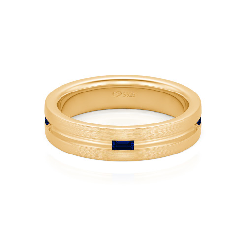Jeulia Emerald Cut Men's Band
