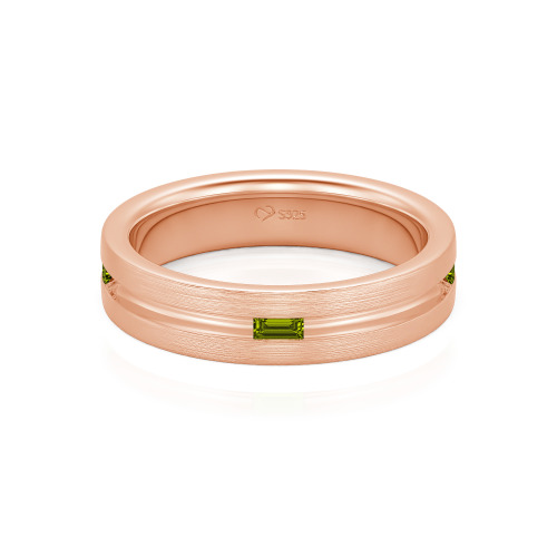 Jeulia Emerald Cut Men's Band