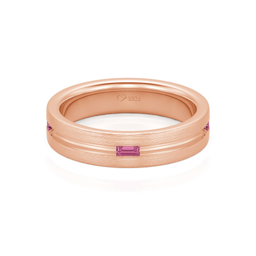 Jeulia Emerald Cut Men's Band