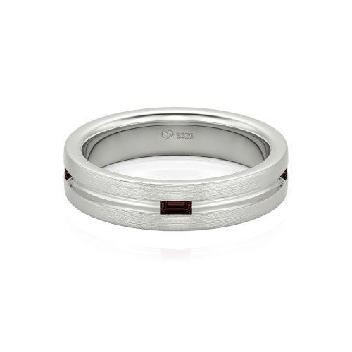 Jeulia Emerald Cut Men's Band