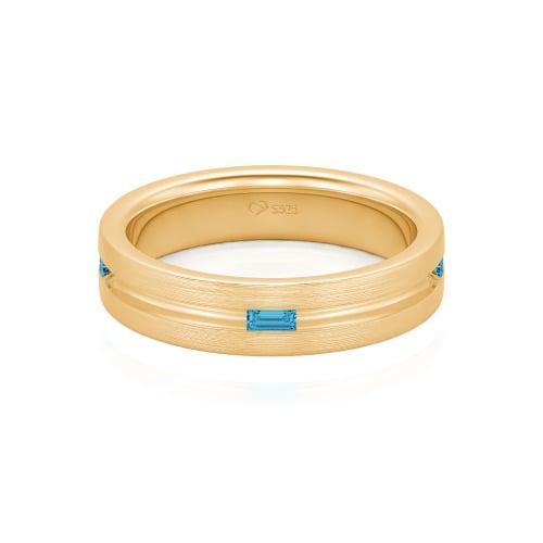 Jeulia Emerald Cut Men's Band