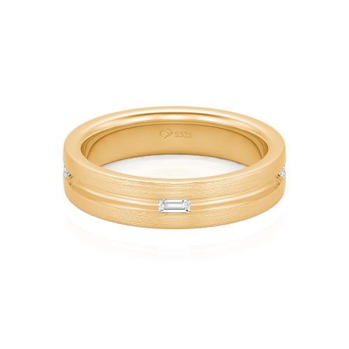 Jeulia Emerald Cut Men's Band