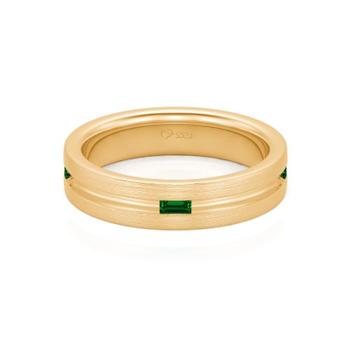 Jeulia Emerald Cut Men's Band