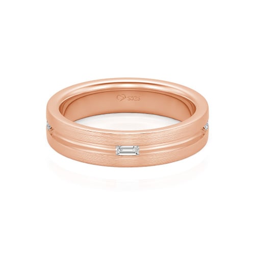Jeulia Emerald Cut Men's Band