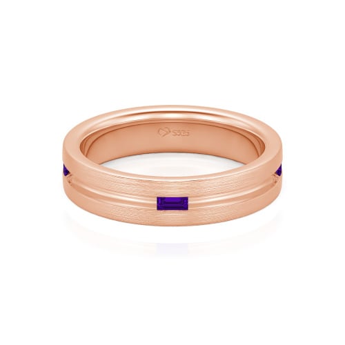 Jeulia Emerald Cut Men's Band