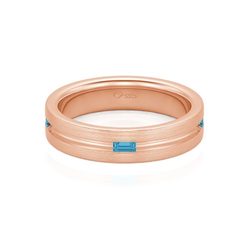 Jeulia Emerald Cut Men's Band
