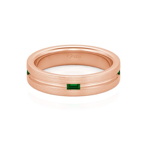 Jeulia Emerald Cut Men's Band