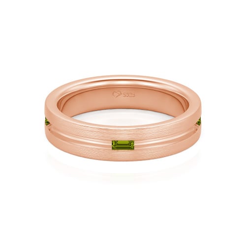 Jeulia Emerald Cut Men's Band