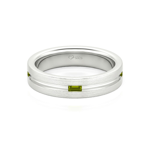 Jeulia Emerald Cut Men's Band