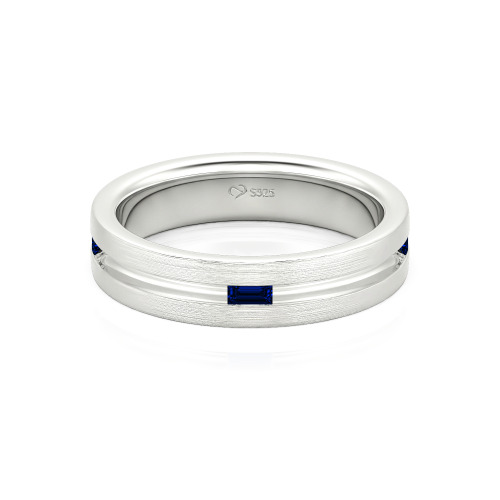 Jeulia Emerald Cut Men's Band