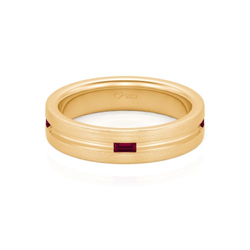 Jeulia Emerald Cut Men's Band