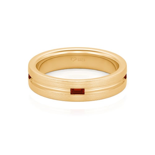 Jeulia Emerald Cut Men's Band