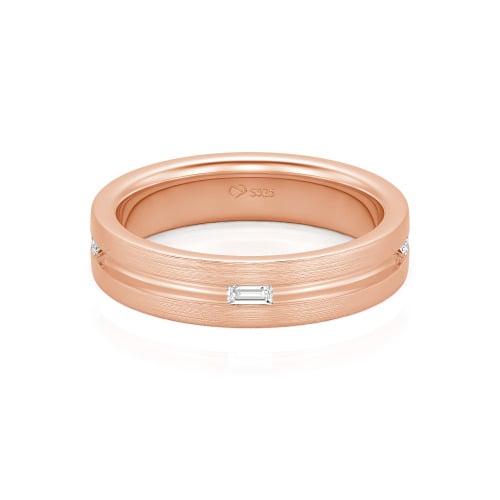 Jeulia Emerald Cut Men's Band