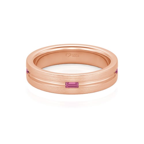 Jeulia Emerald Cut Men's Band