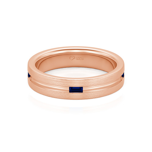 Jeulia Emerald Cut Men's Band