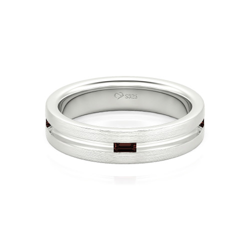 Jeulia Emerald Cut Men's Band