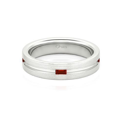 Jeulia Emerald Cut Men's Band